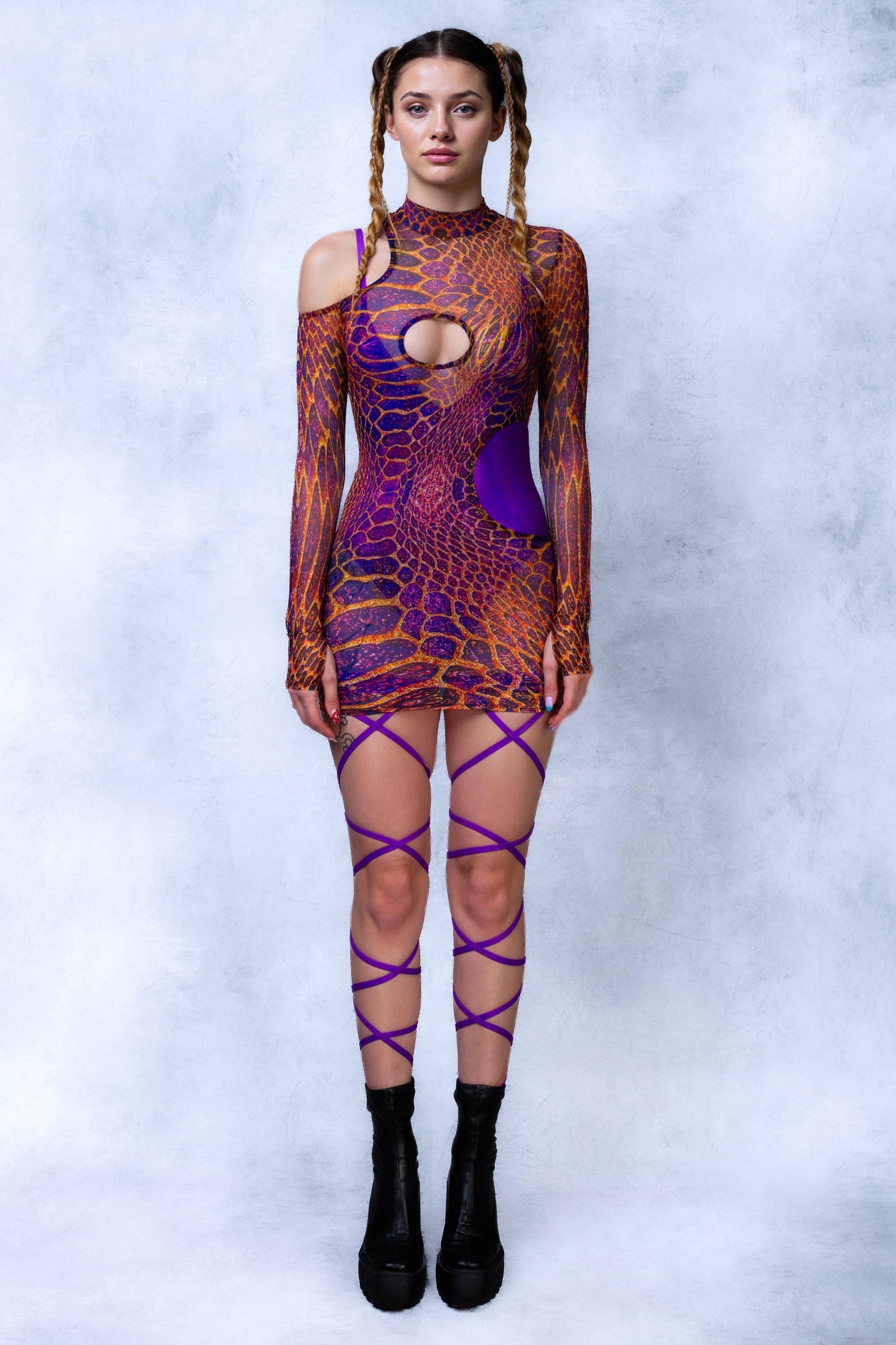 Rosy Viper Roundcut Dress 2