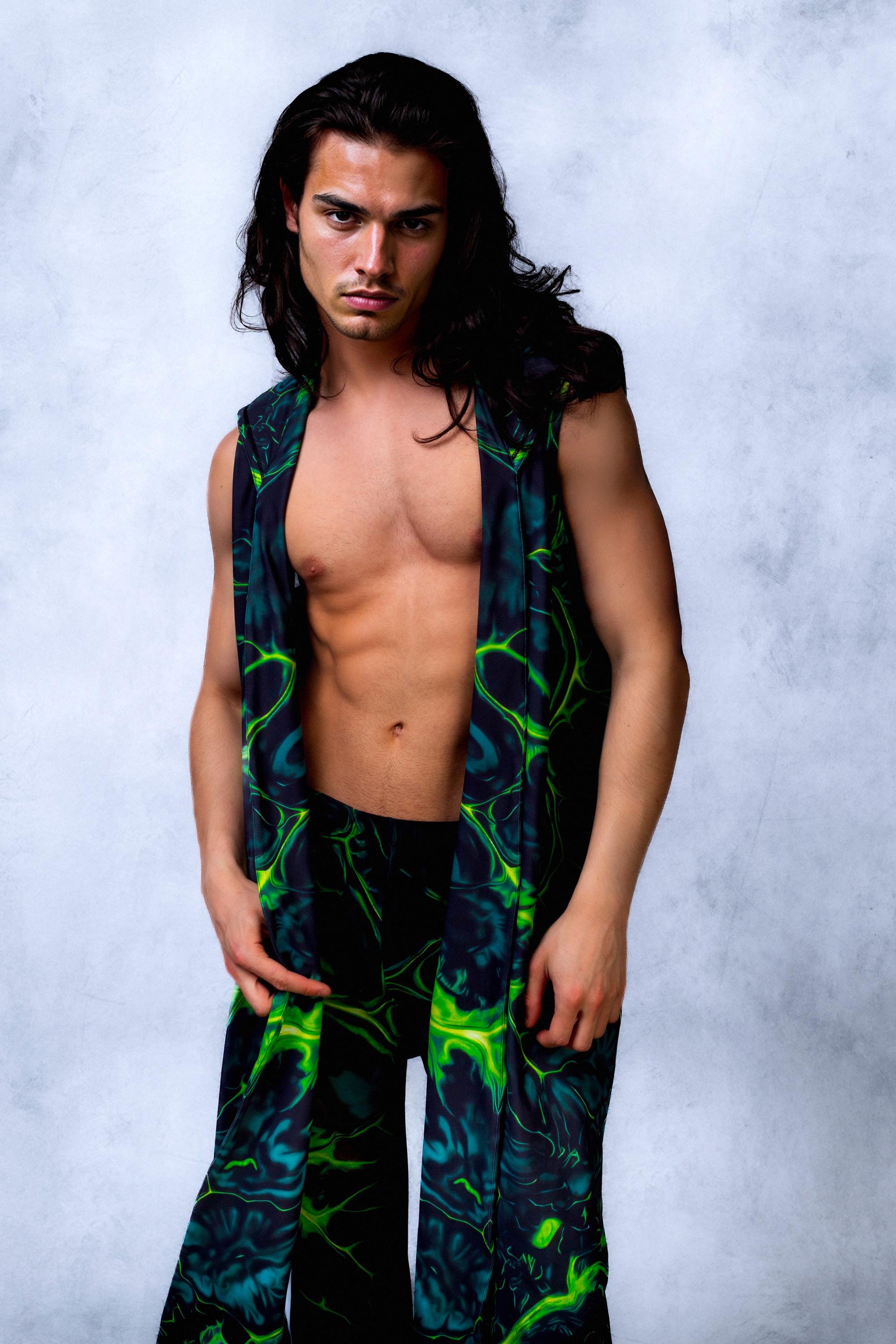 Green Flag Male Hooded Vest 1