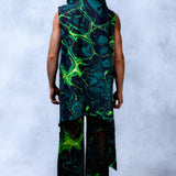 Green Flag Male Hooded Vest
