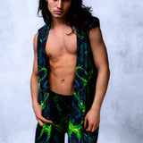 Green Flag Male Vest Split Set