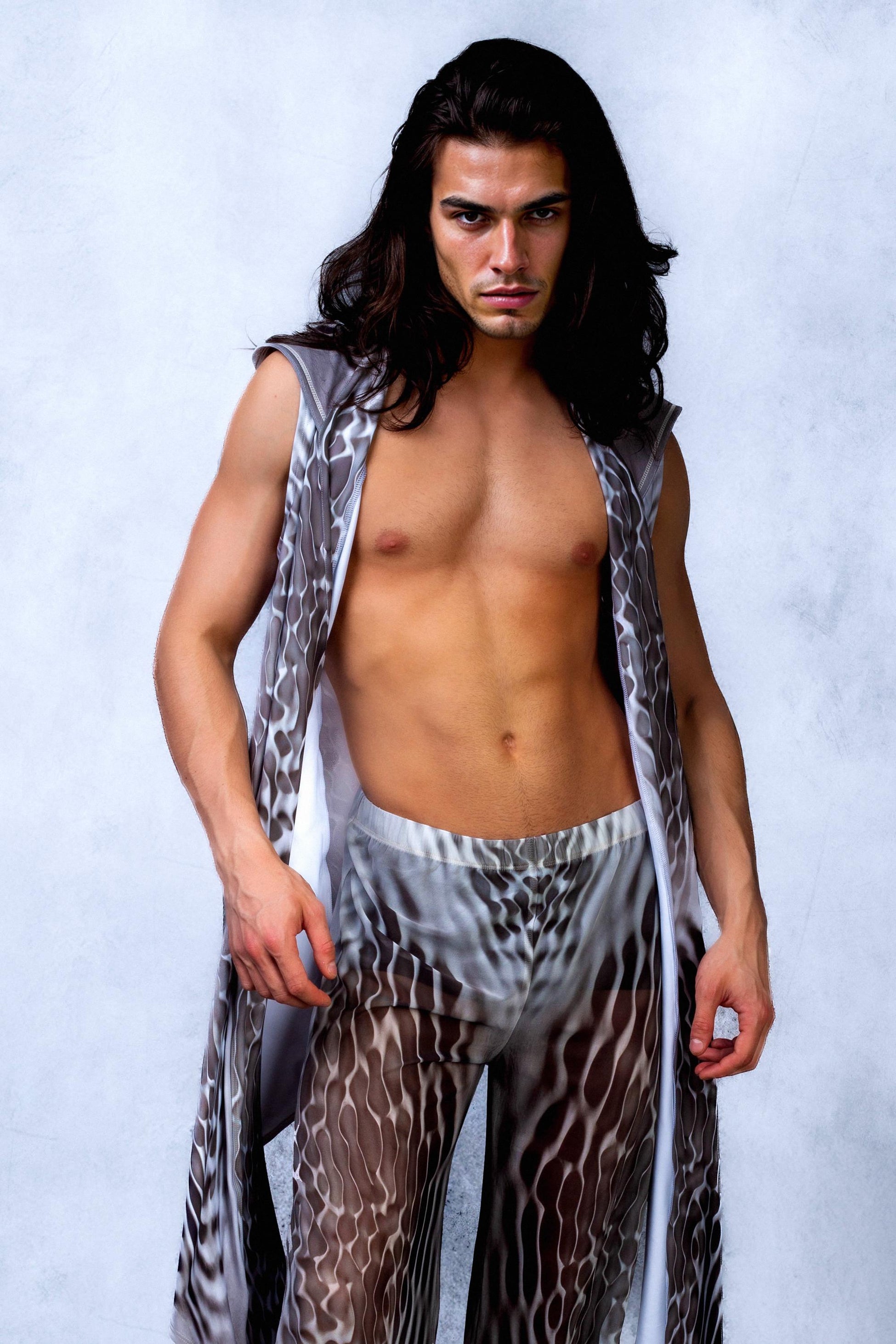 Stone Drop Male Vest Split Set 1