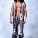 Stone Drop Male Vest Split Set