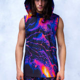 Molten-Toned Rave Hood