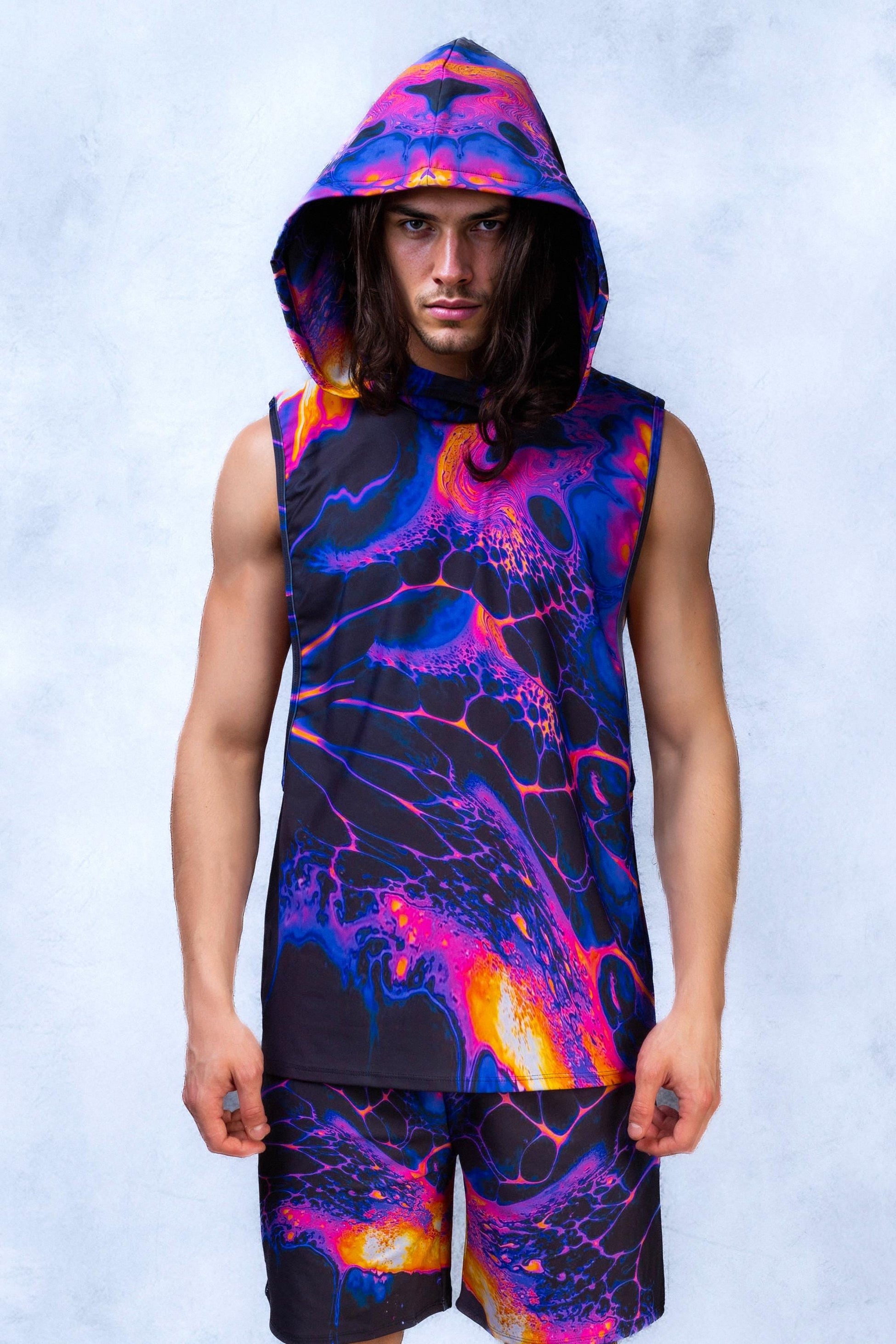 Molten-Toned Rave Hood 1