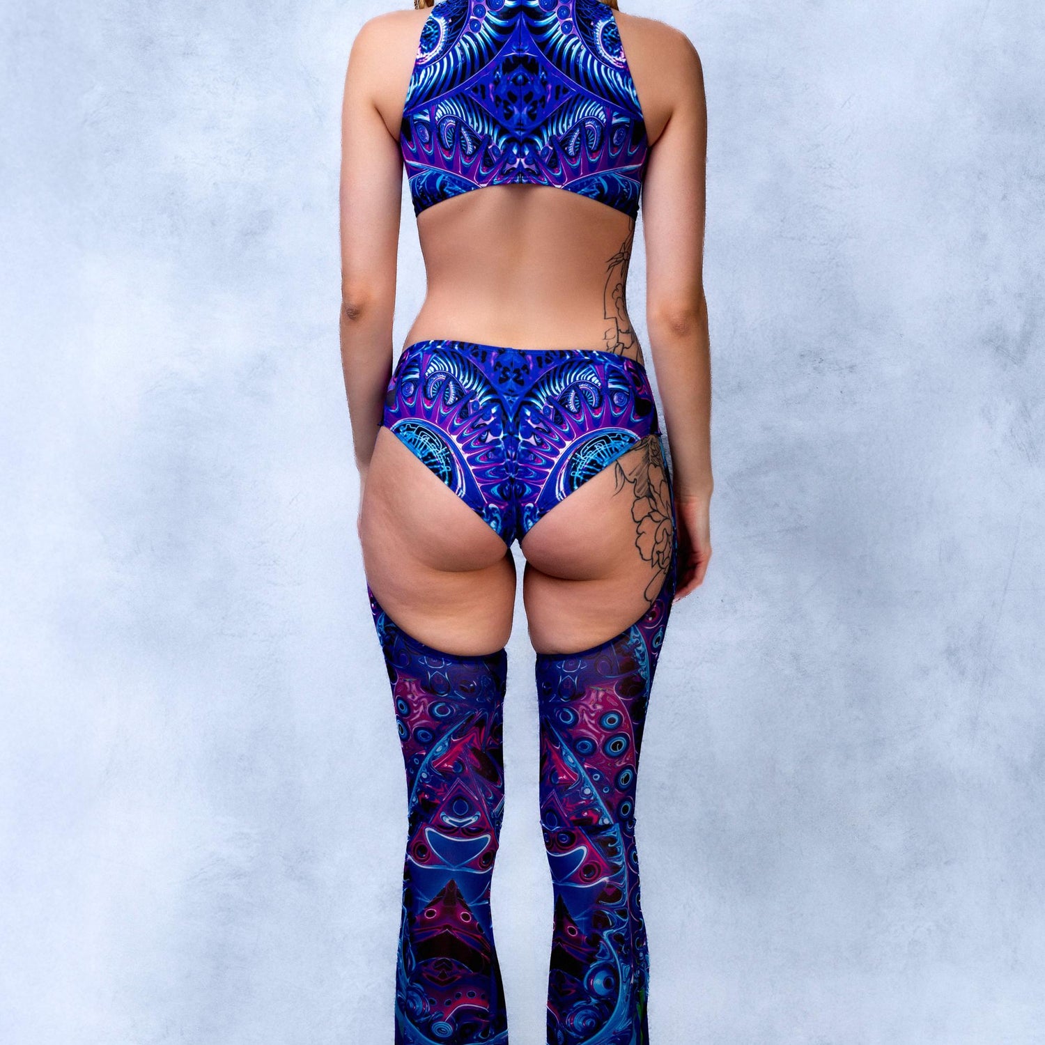 I Spy Backless Chaps Bodysuit Festival