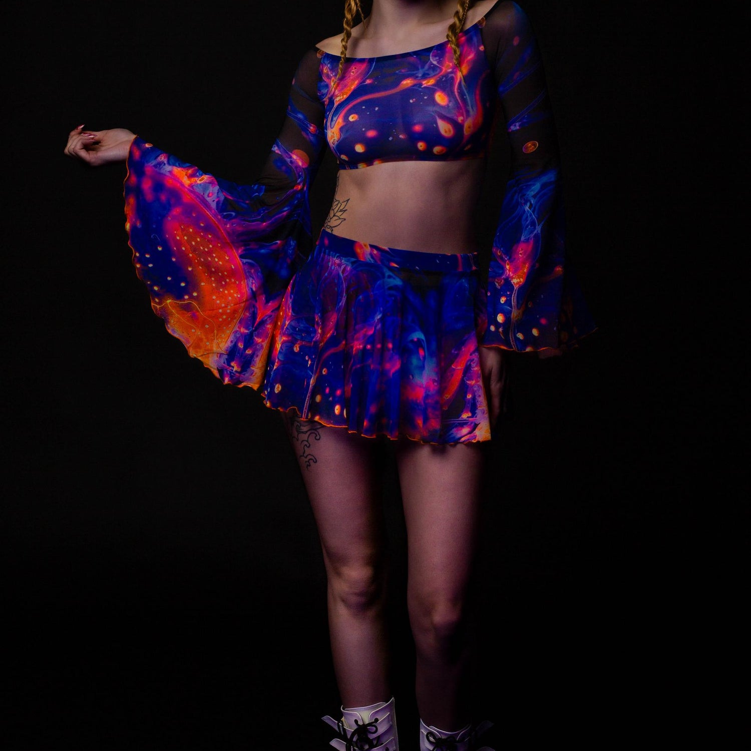 Aquatic Dance Mini Cloche Skirt Blue