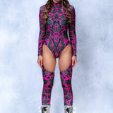 Between the Lines Chaps Leotard