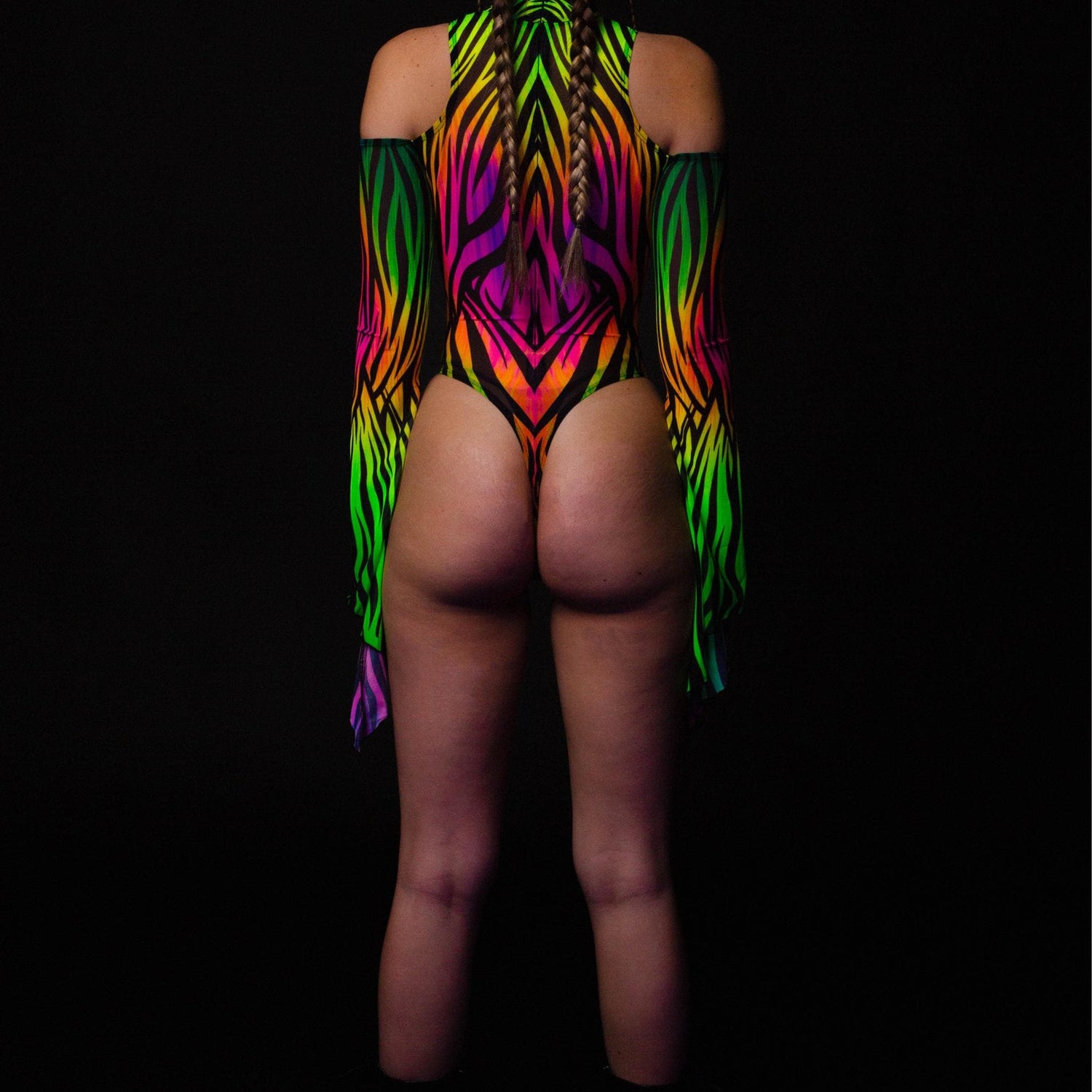 Lynx Mesh Teardrop Leotard Mesh, UV Reactive