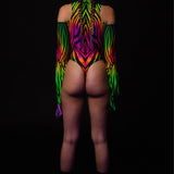Lynx Mesh Teardrop Leotard