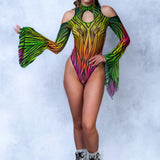 Lynx Mesh Teardrop Leotard