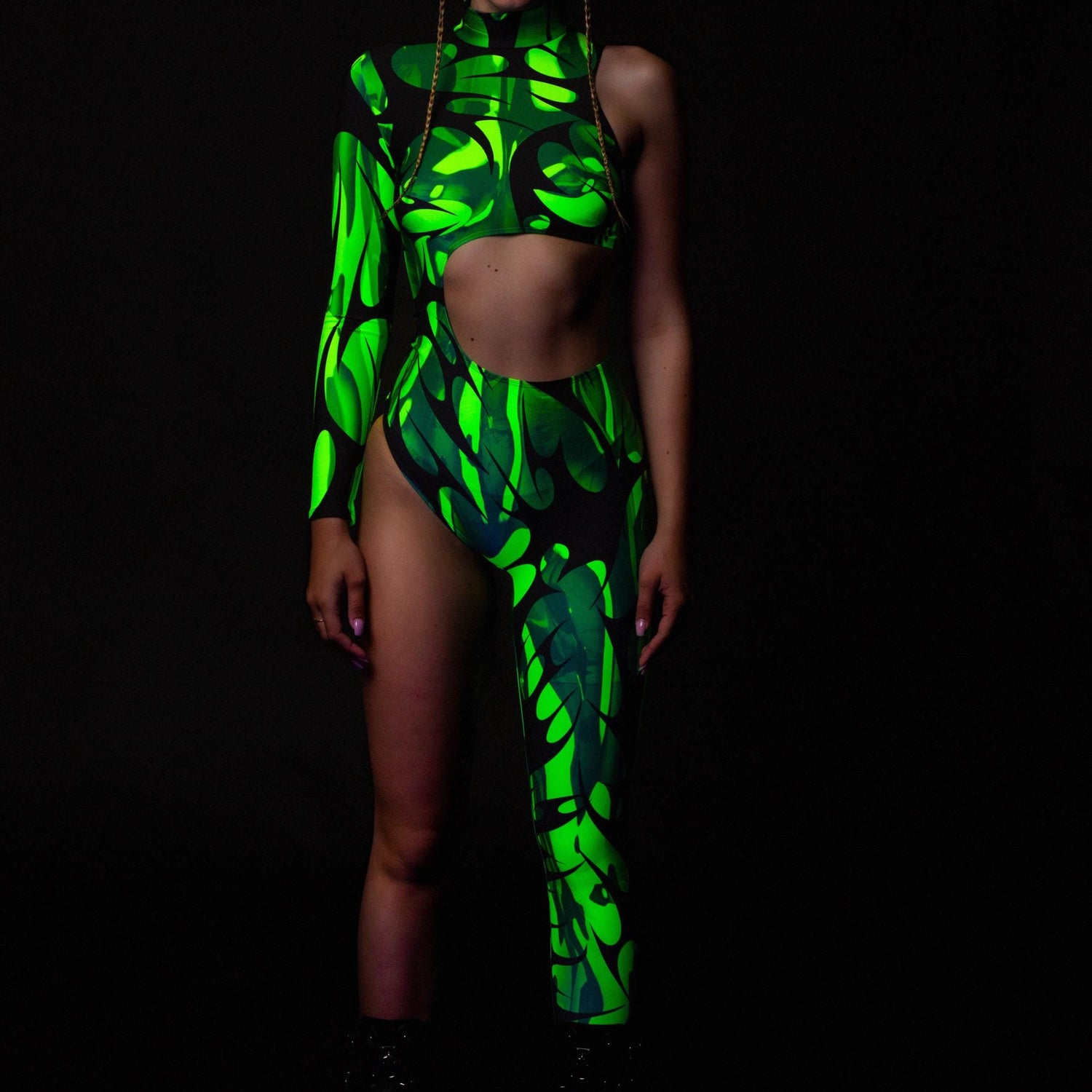 Nitro Flash Asymmetrical Costume Green