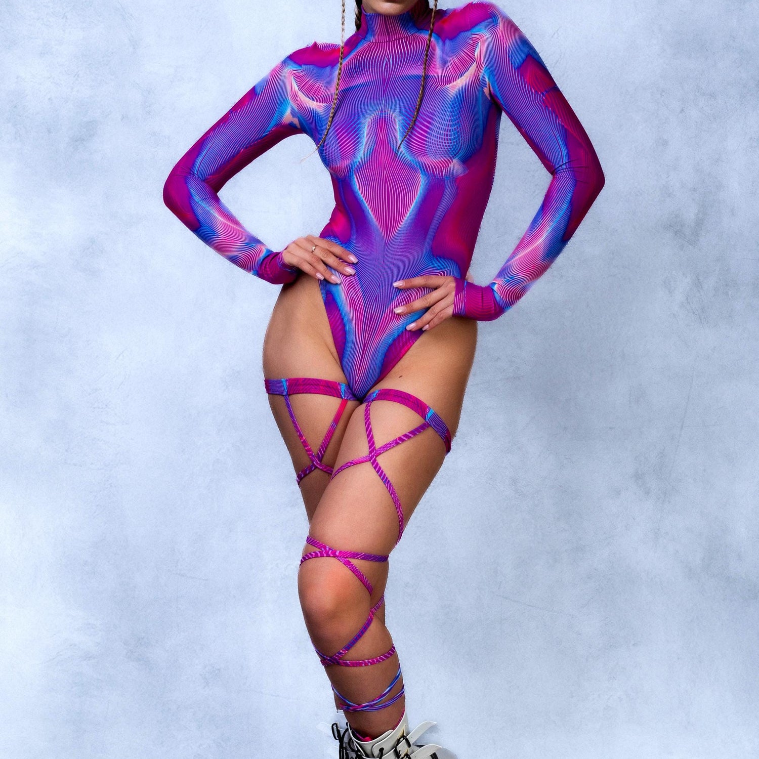 Fallen Matrix Back Zip Leotard Festival