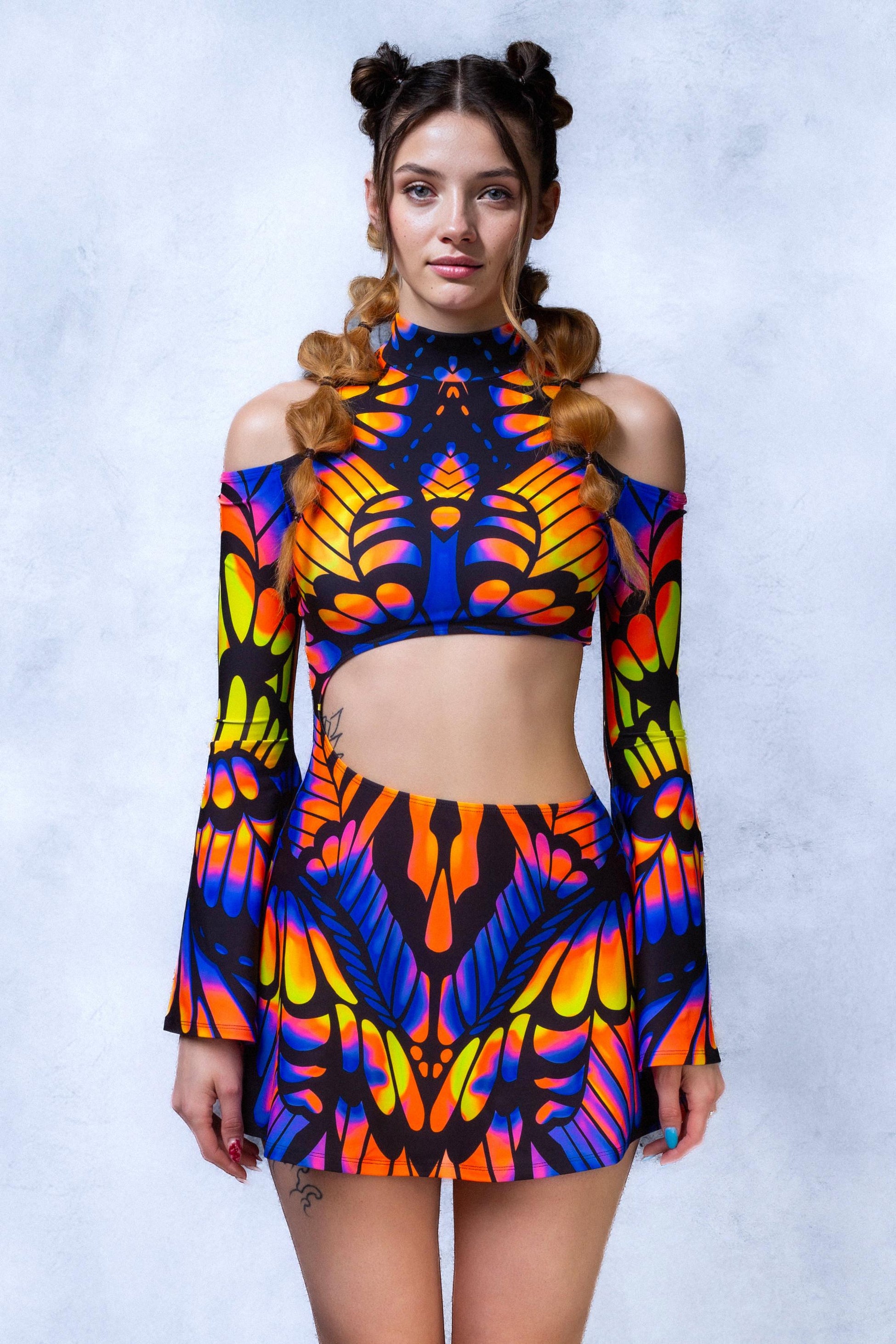 Quiver Sunset Bell Sleeve Dress 1