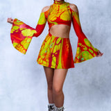 Flow Motion Bell Sleeve Dress
