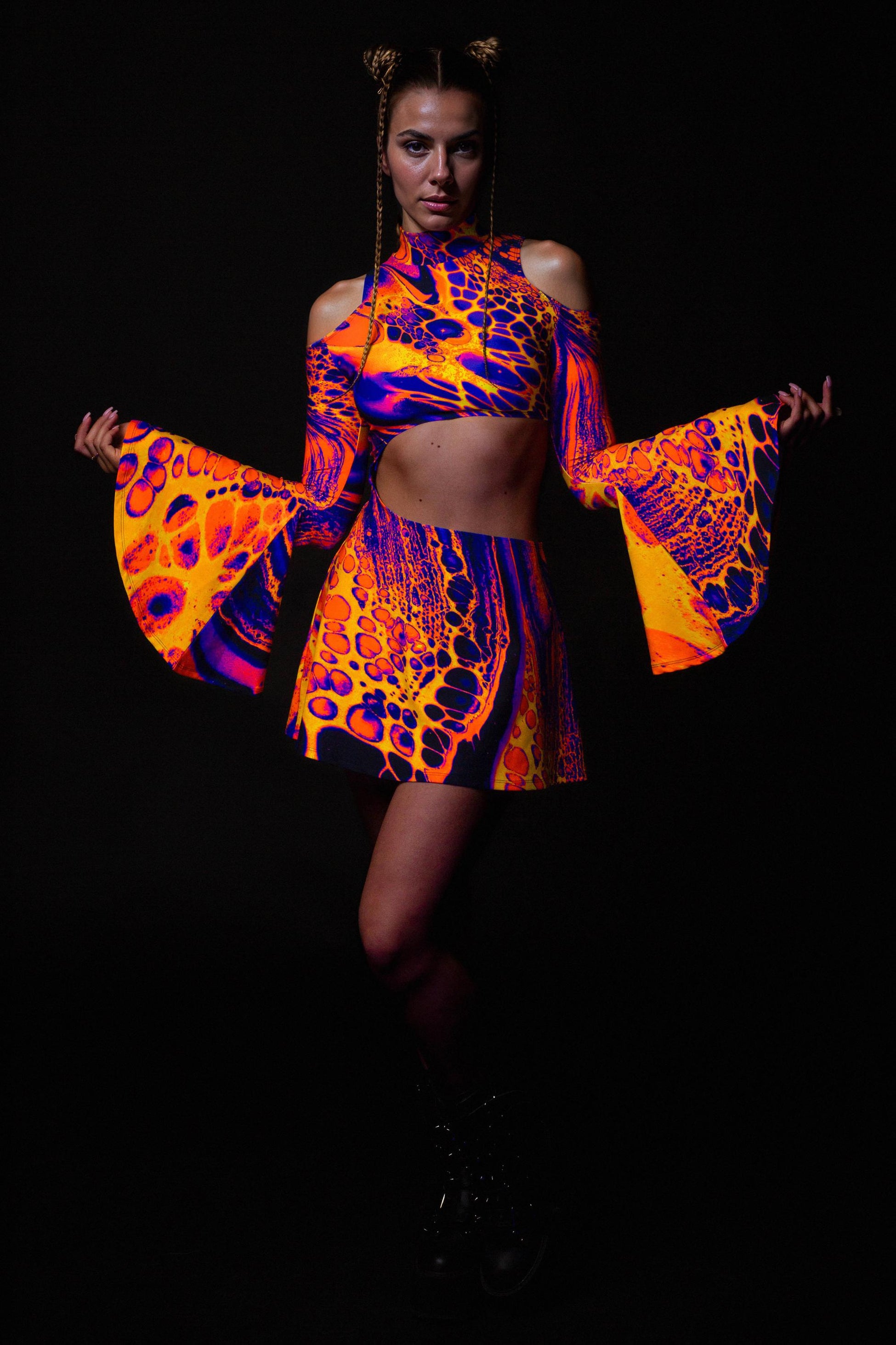 Melting Symphony Bell Sleeve Dress 2