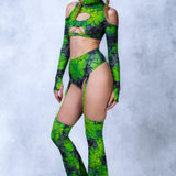 Uranium Wasted Cold Shoulder Top