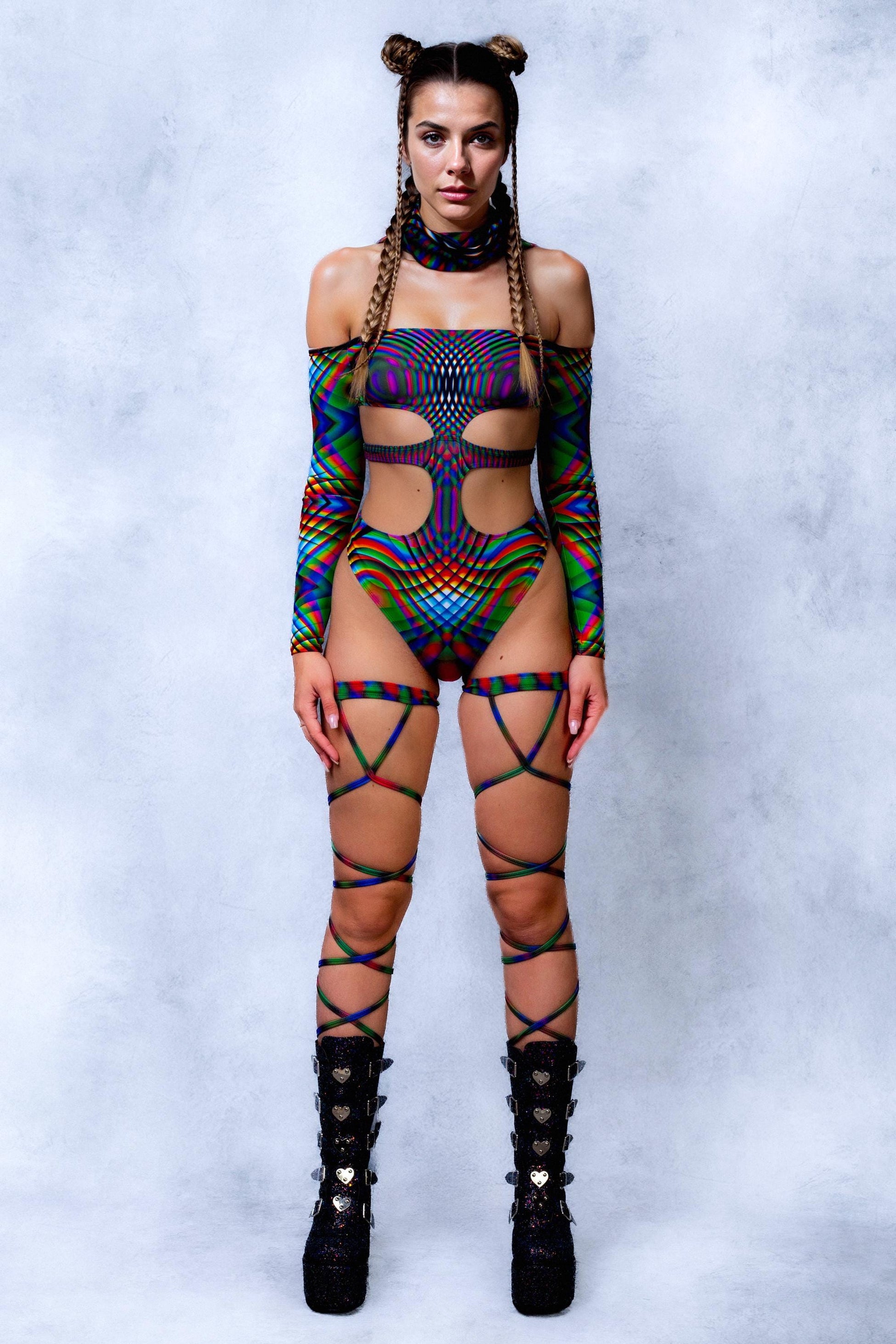 Higgs Particle Cutout Bodysuit 2