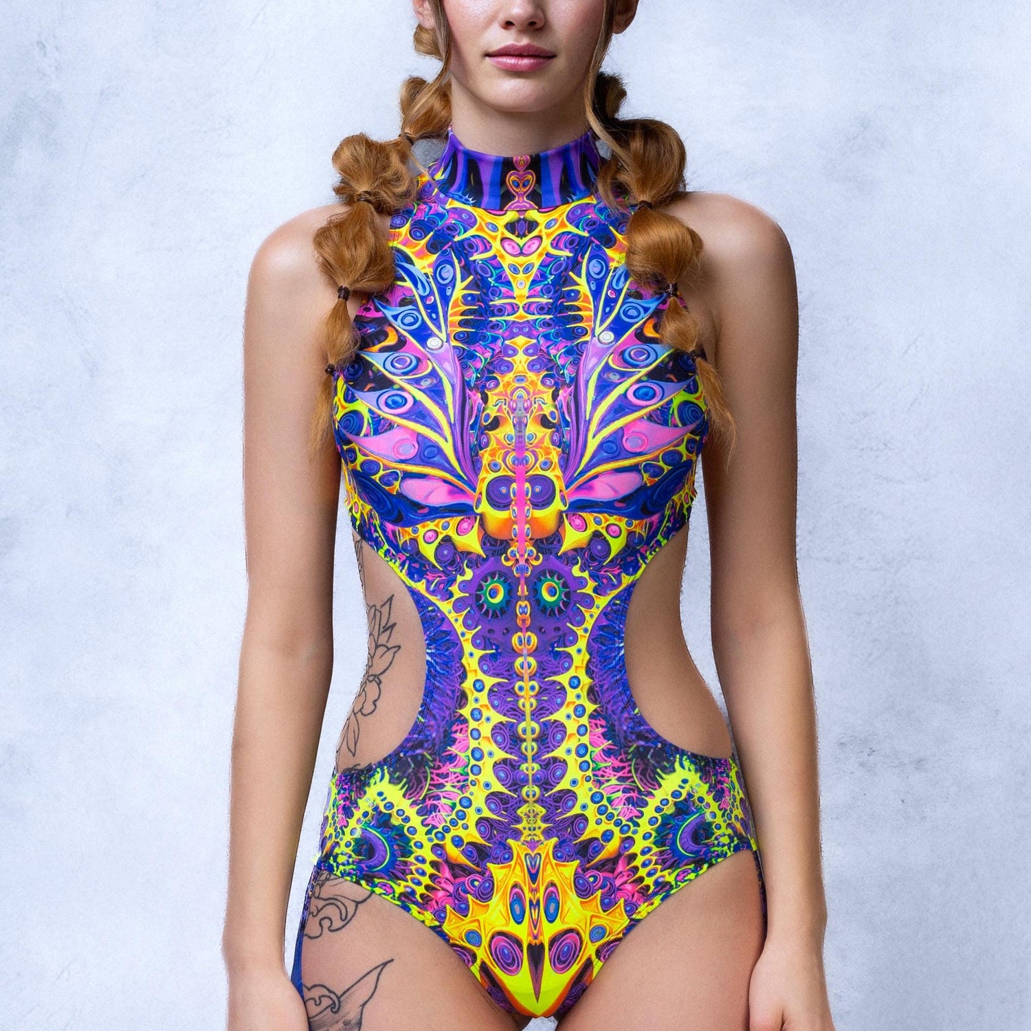 Eyeball It Backless Chaps Bodysuit