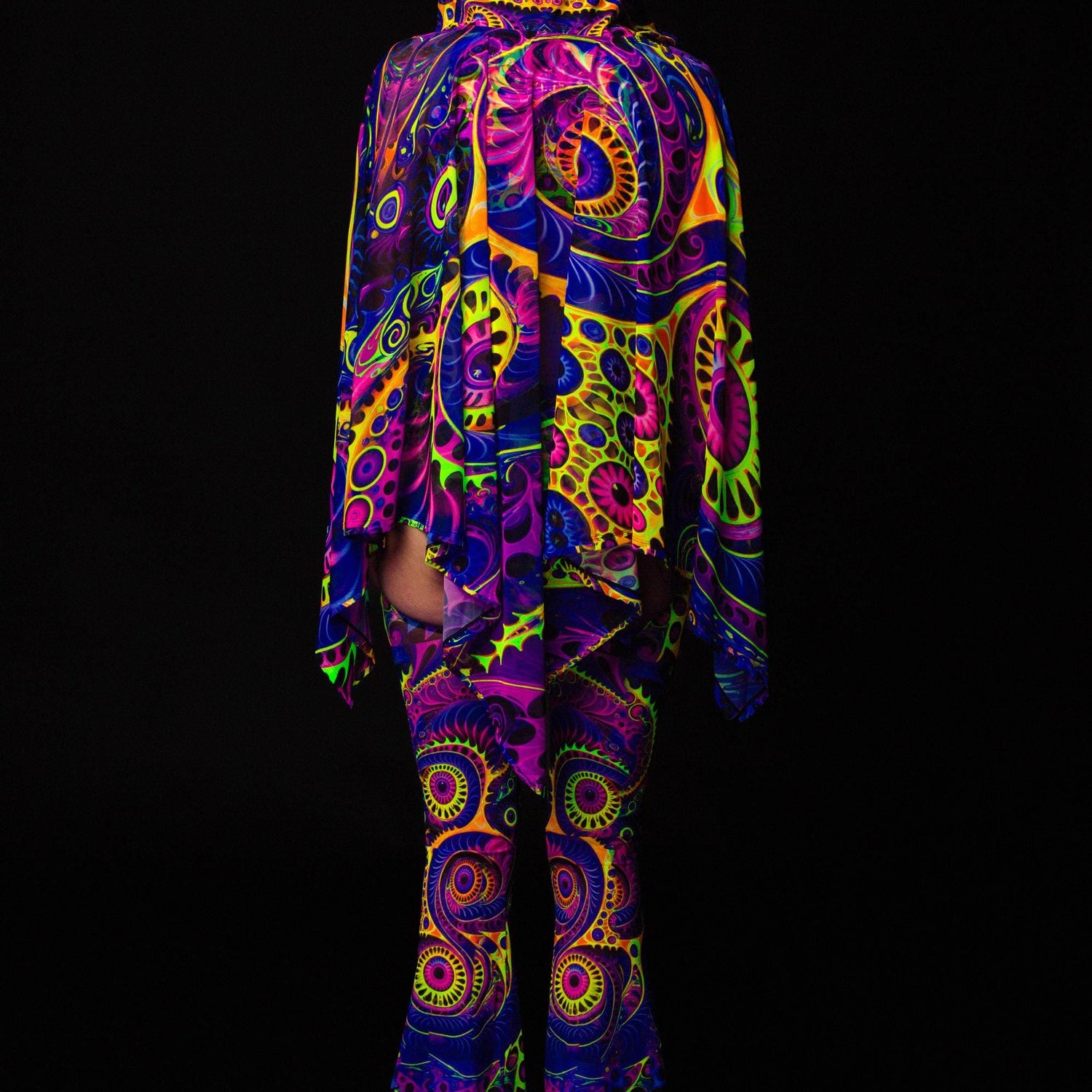 Eyeball It Backless Chaps Bodysuit Festival