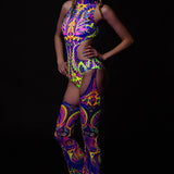 Eyeball It Backless Chaps Bodysuit