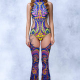Eyeball It Backless Chaps Bodysuit