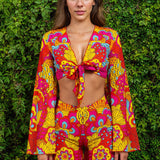Nature’s Wonder Flared Tied Top
