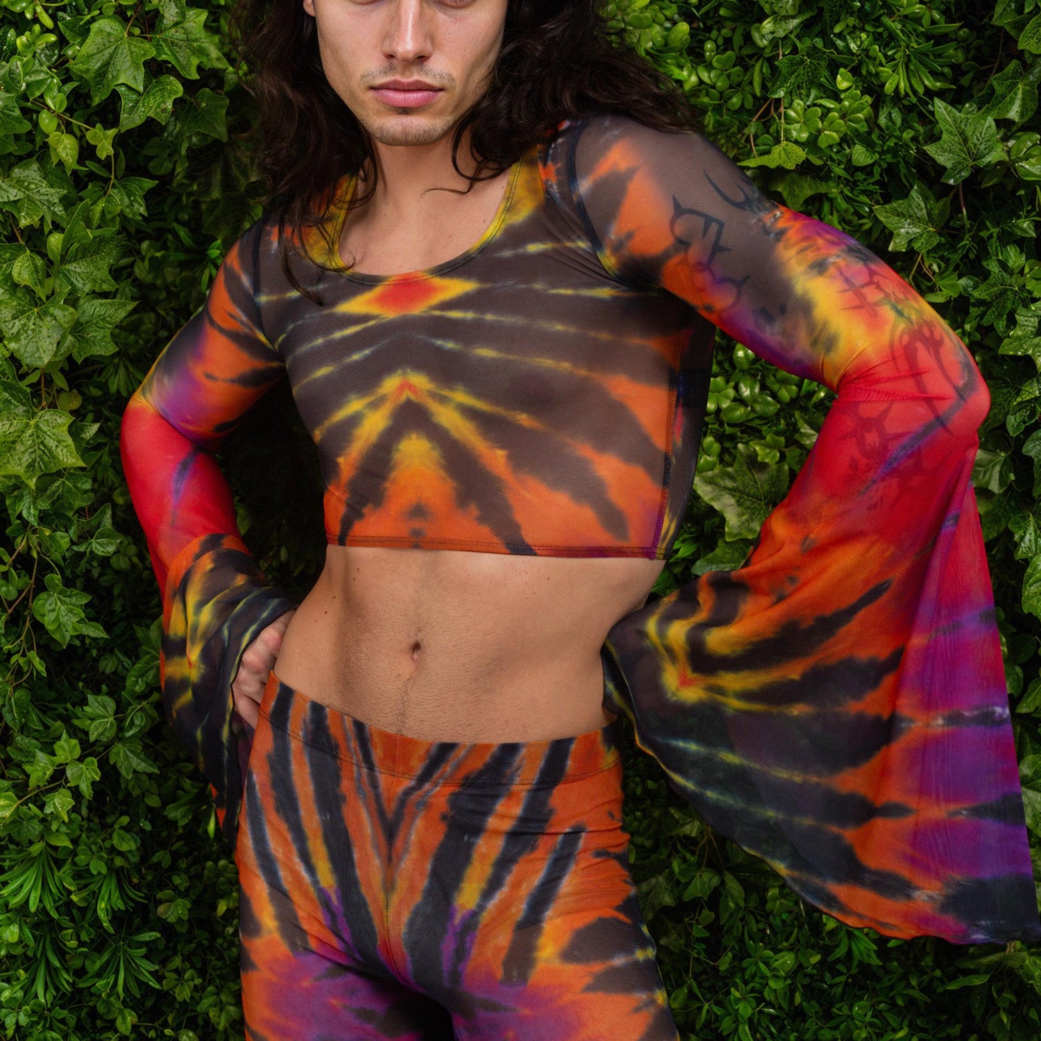 Sunset Groove Mesh Male Flared Set