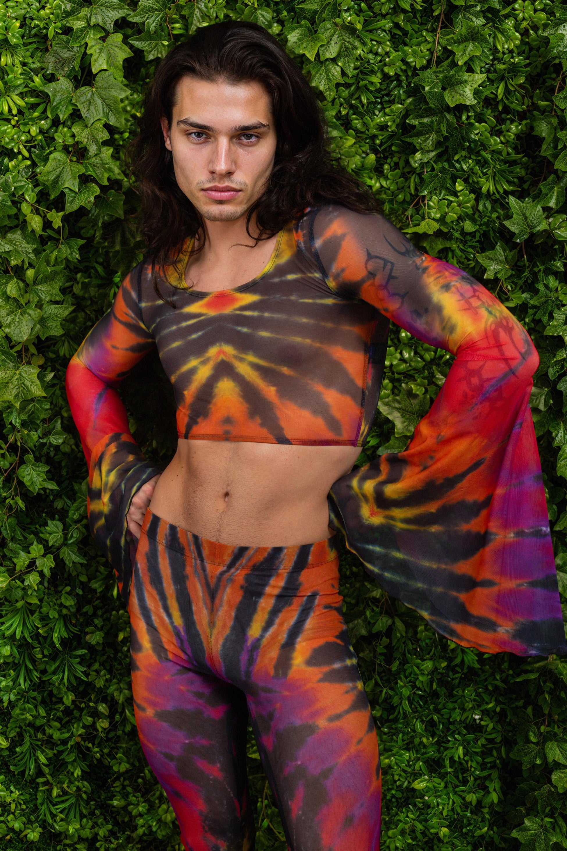 Sunset Groove Mesh Male Flared Set 1