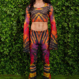 Sunset Groove Mesh Male Flared Set