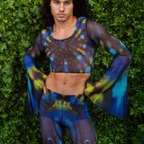 Rain Mesh Male Flared Pants