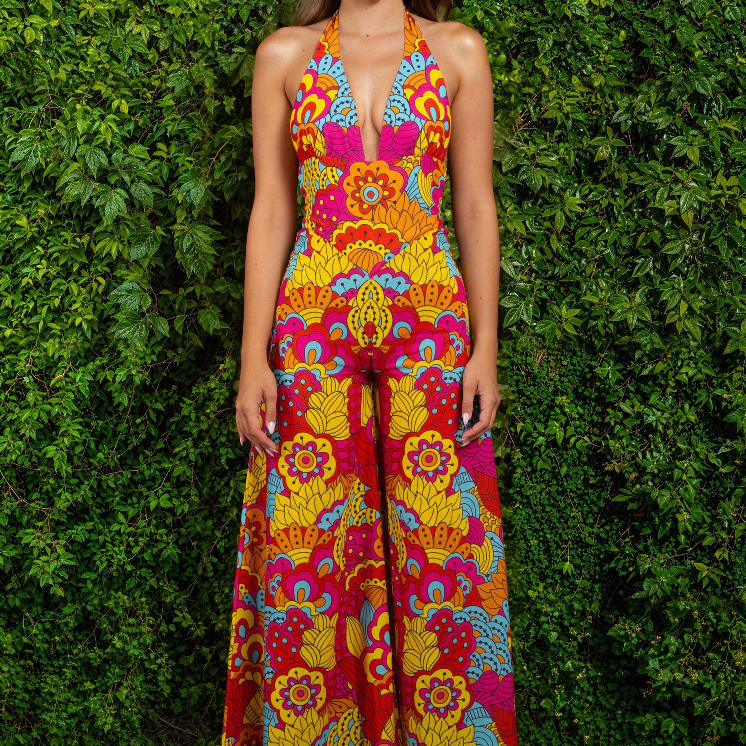 Nature’s Wonder Halter Romper Yellow