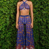 Petals Of Enchantment Mesh Halter Top