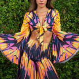 Butterly Effect Flared Tied Top
