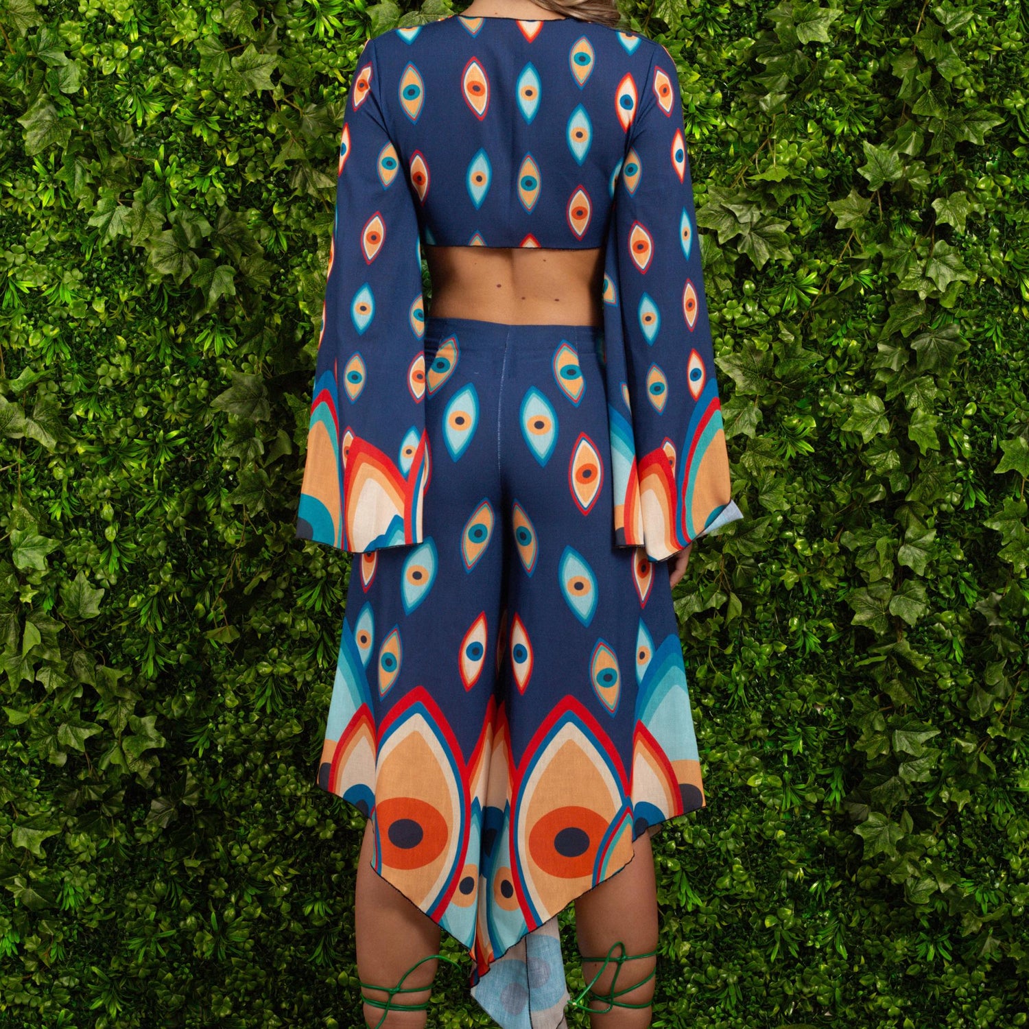 Hypnotic Resonance Loose Slit Pants Festival