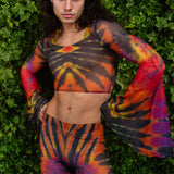 Sunset Groove Mesh Male Flared Pants