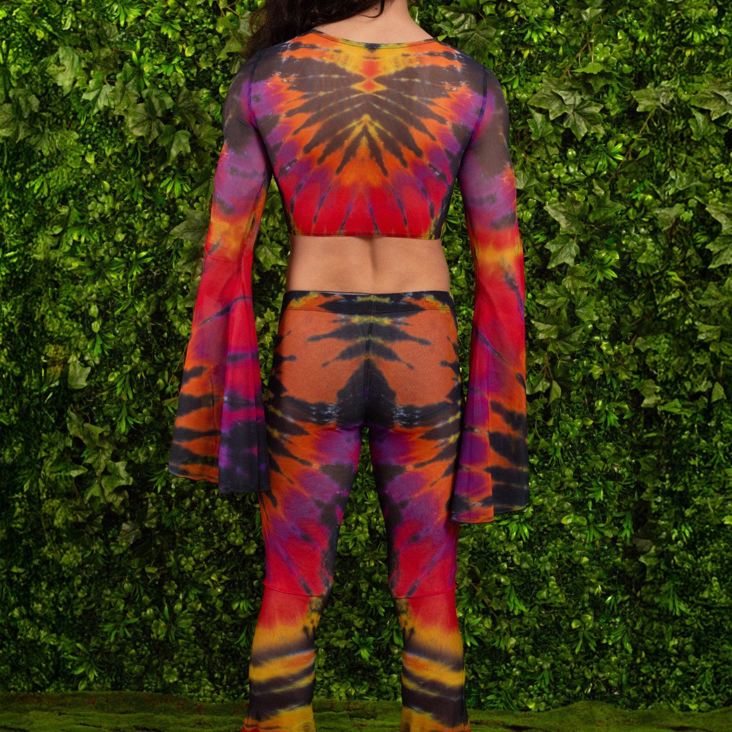 Sunset Groove Mesh Male Flared Pants Festival