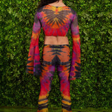 Sunset Groove Mesh Male Flared Pants
