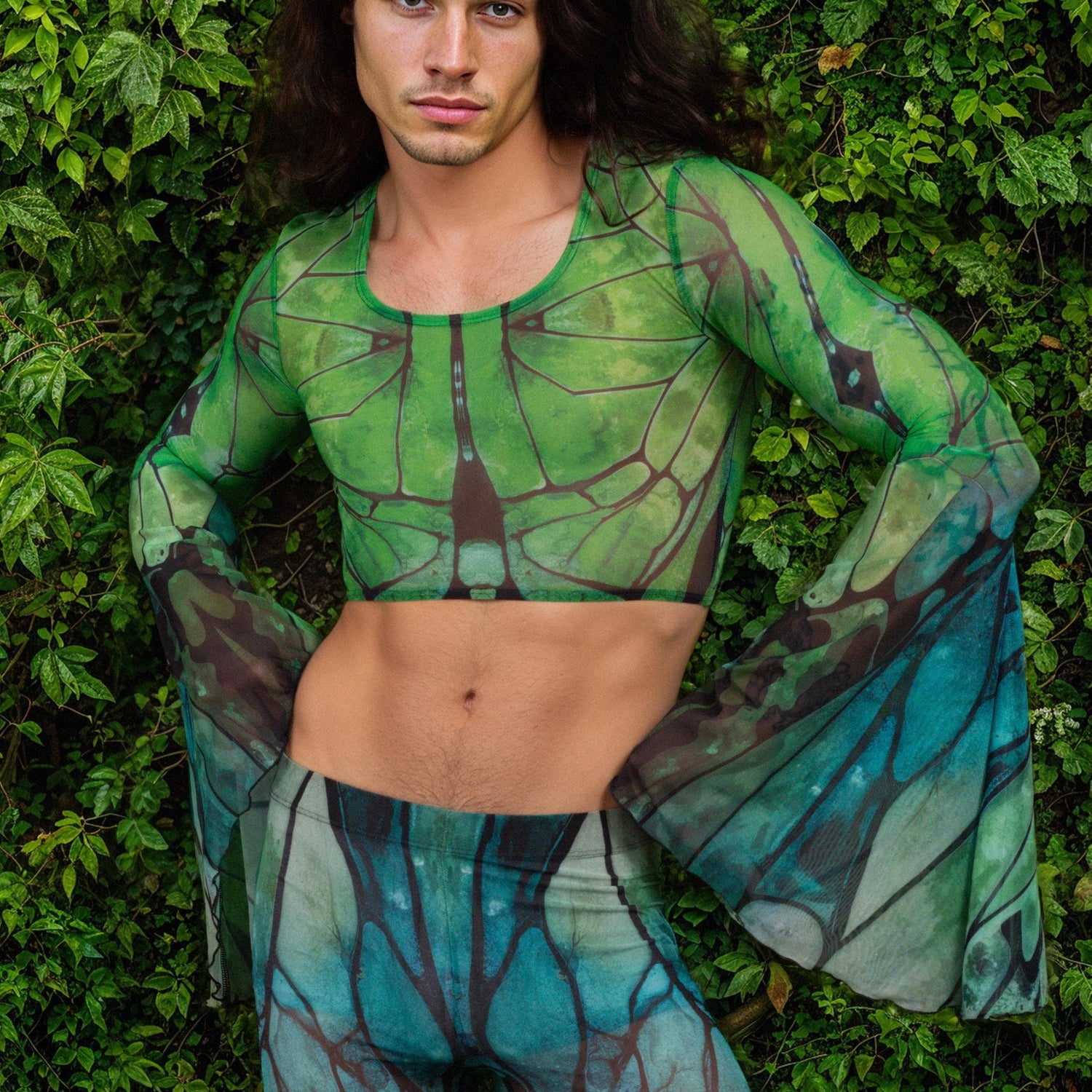 Luna Glide Mesh Male Flared Pants