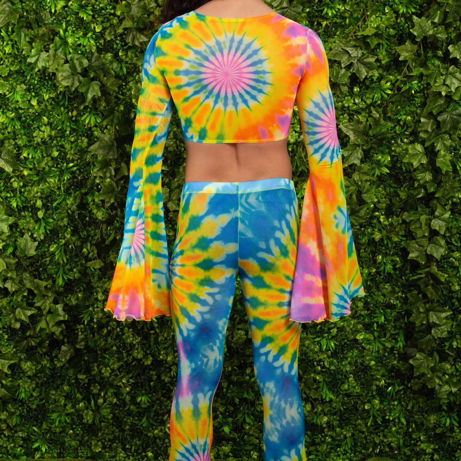 Splash of Love Mesh Male Flared Pants Rainbow