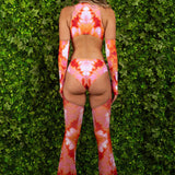 Peachy Smoke Backless Chaps Bodysuit