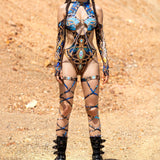 Heartstone Cutout Chain Bodysuit