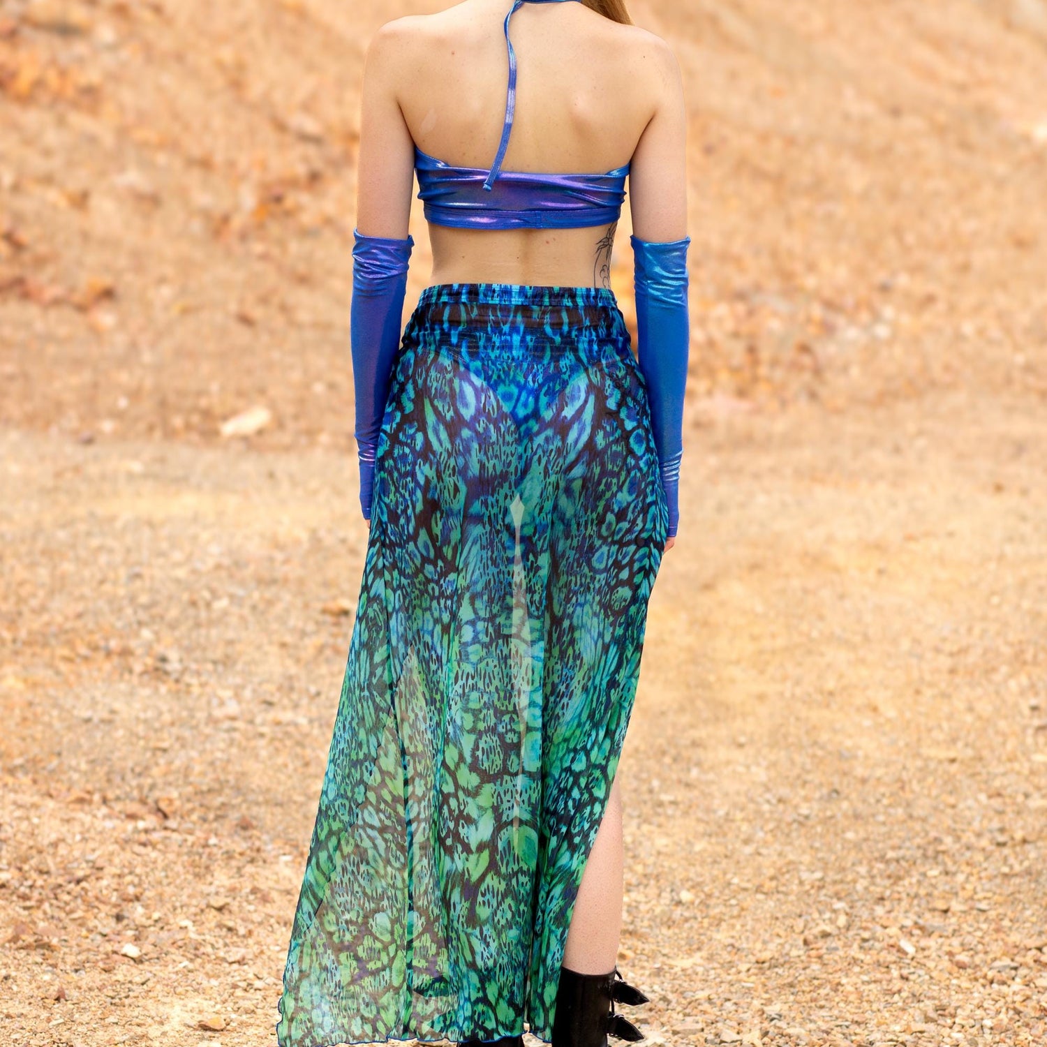 Luxe Aqua Ring Skirt Set Festival