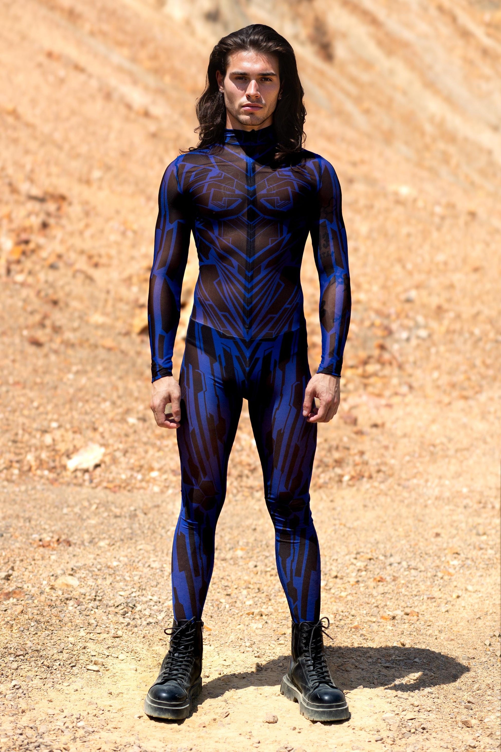 Fury Node Navy Male Mesh Costume 2