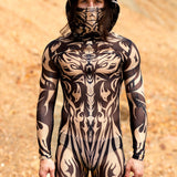 Aquarius Sun Nude Male Mesh Costume Set