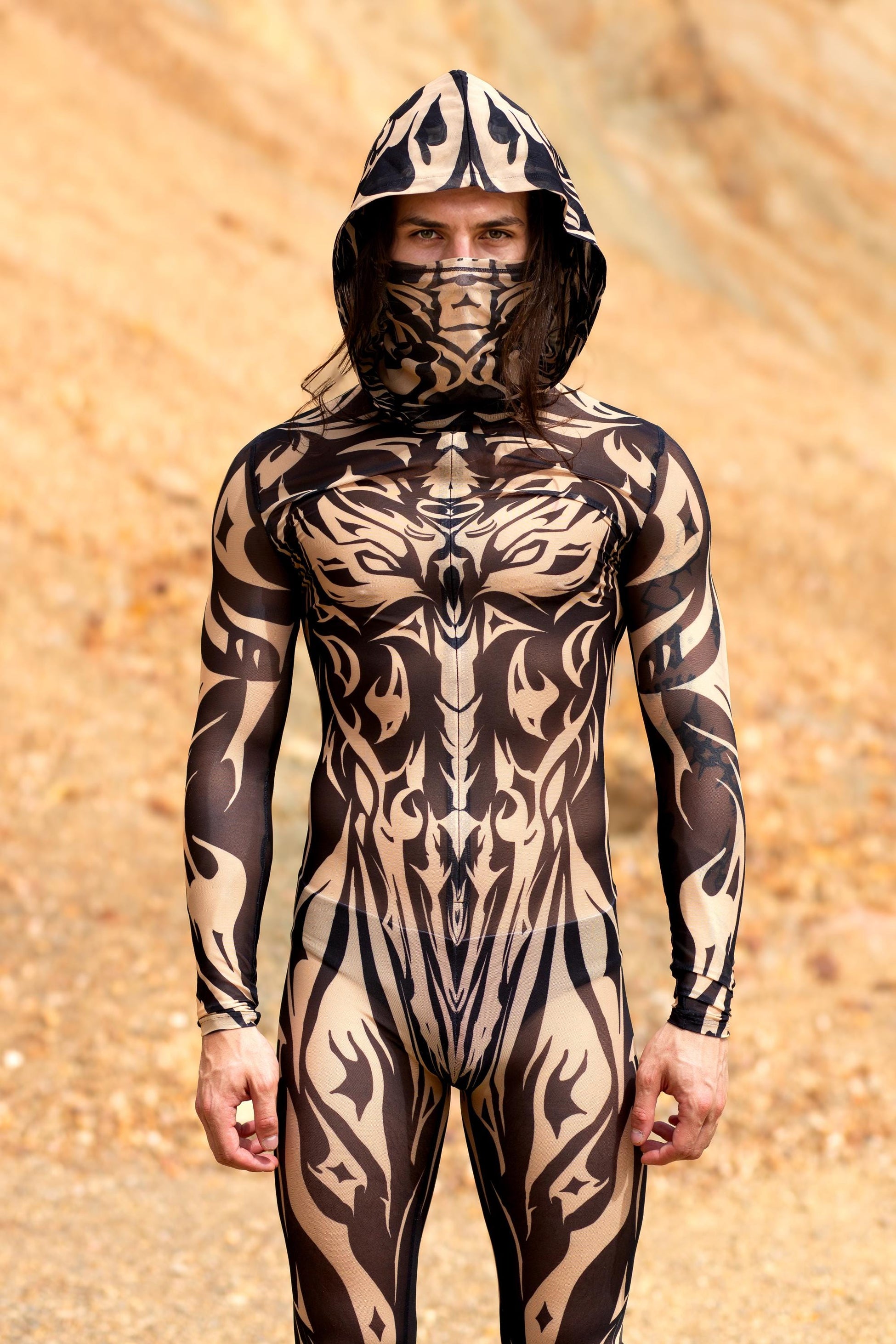Aquarius Sun Nude Male Mesh Costume Set 1