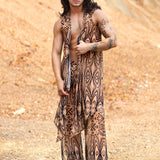 Composition Nude Mesh Male Split Pants