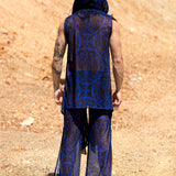 Dreamless Navy Mesh Male Hooded Vest