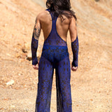 Composition Navy Mesh Male Split Pants