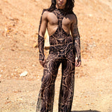 Dreamless Dark Mesh Male Split Pants