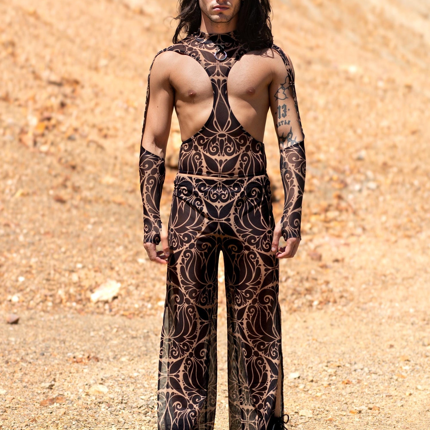 Dreamless Dark Male Cutout Top Black